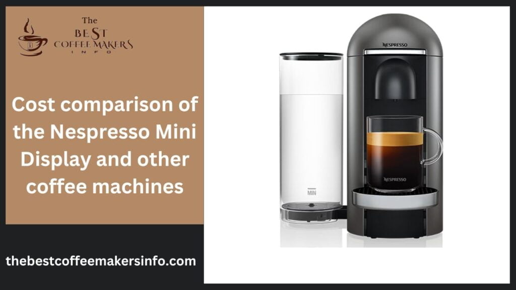 Cost comparison of the Nespresso Mini Display and other coffee machines